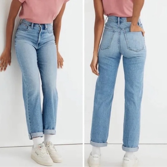 Madewell Perfect Vintage Jeans Size 28 Straight Leg Blue Denim 100% Cotton - Picture 11 of 11